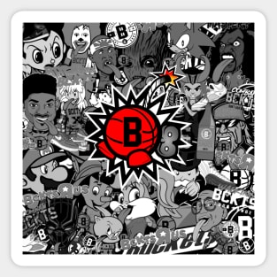 Bckts Cltr Basketball Sticker